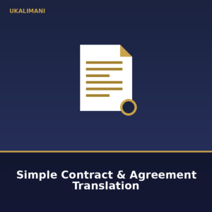 Simple Contract & Agreement Translation