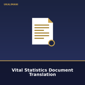 Vital Statistics Document Translation