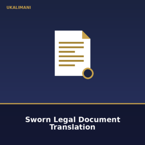 Sworn Legal Document Translation