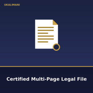 Certified Multi-Page Legal File