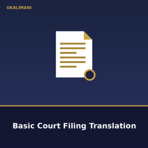 Basic Court Filing Translation