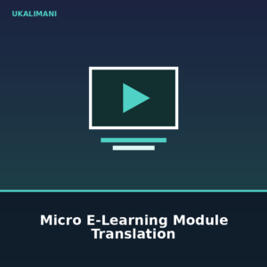 Micro E-Learning Module Translation
