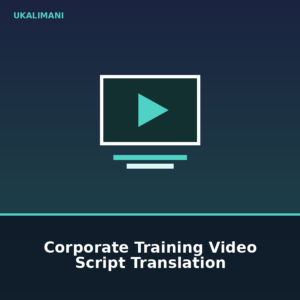 Corporate Training Video Script Translation